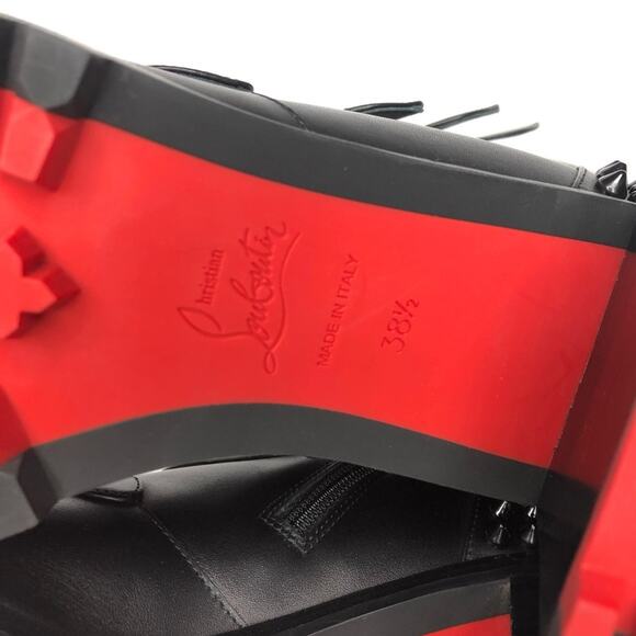 Christian Louboutin Glorymount 70 Spike Buckle Detail Lug Sole Boots 38.5 - Picture 9 of 9